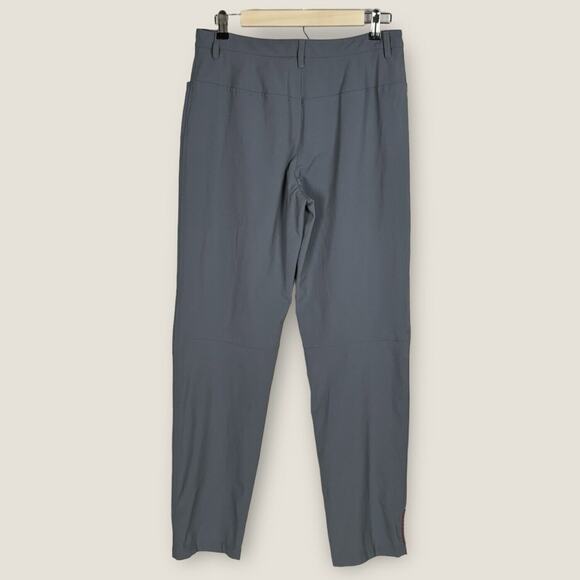 Prada Womens Red-Tab Nylon Pants Size 44 Straight Leg Gray Pockets Italy Luxury - Picture 2 of 16